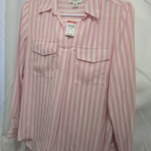 Jaclyn Smith Pink Striped Women's Top